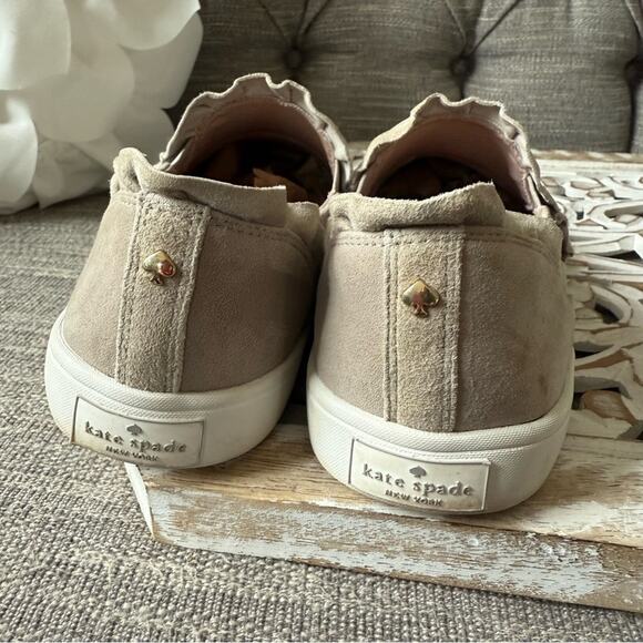 Kate Spade Tan Suede Slip-On Sneakers Shoes Women’s 8.5 - Picture 5 of 9